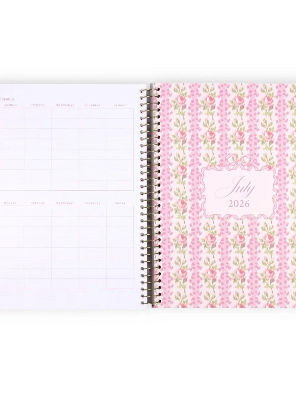 LoveShackFancy Target Yoobi Weekly Monthly Planner Ribbon Rose Sterling Teacher